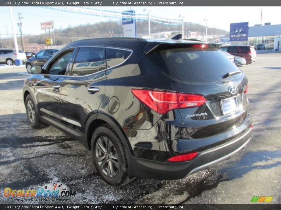 2013 Hyundai Santa Fe Sport AWD Twilight Black / Gray Photo #6