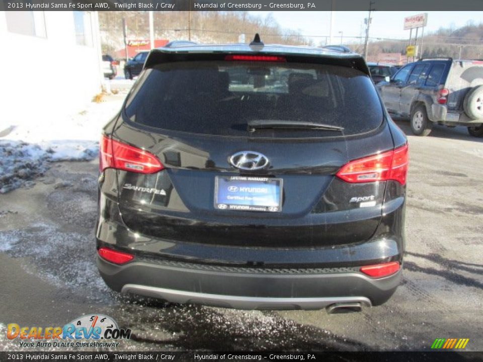 2013 Hyundai Santa Fe Sport AWD Twilight Black / Gray Photo #7