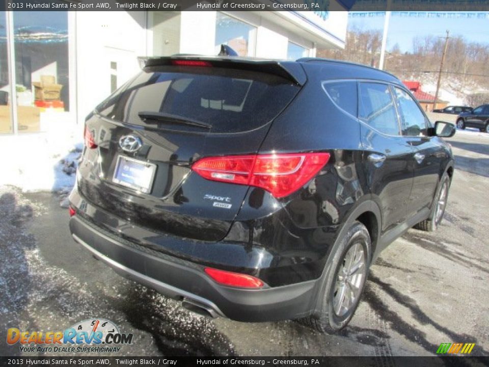 2013 Hyundai Santa Fe Sport AWD Twilight Black / Gray Photo #8