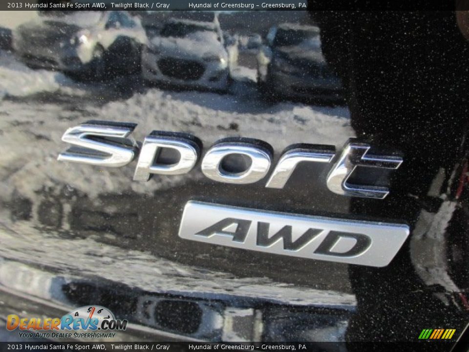 2013 Hyundai Santa Fe Sport AWD Twilight Black / Gray Photo #9