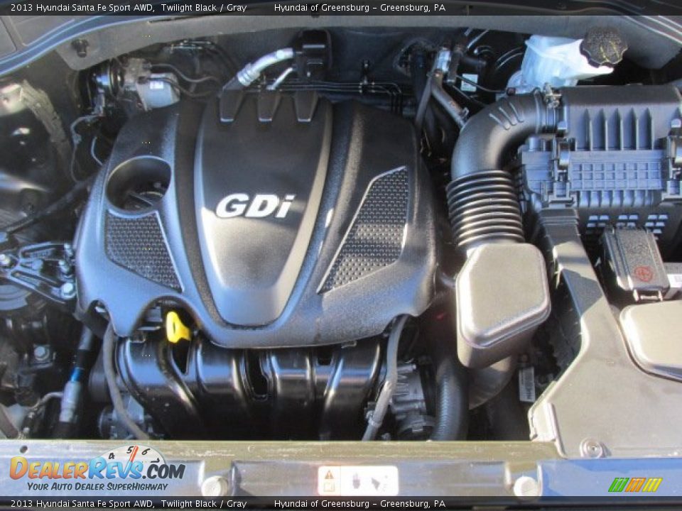 2013 Hyundai Santa Fe Sport AWD Twilight Black / Gray Photo #10