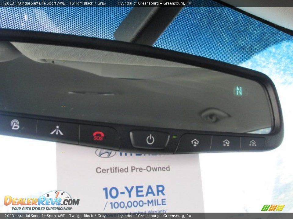 2013 Hyundai Santa Fe Sport AWD Twilight Black / Gray Photo #18
