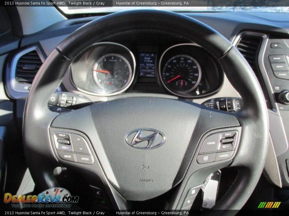 2013 Hyundai Santa Fe Sport AWD Twilight Black / Gray Photo #19