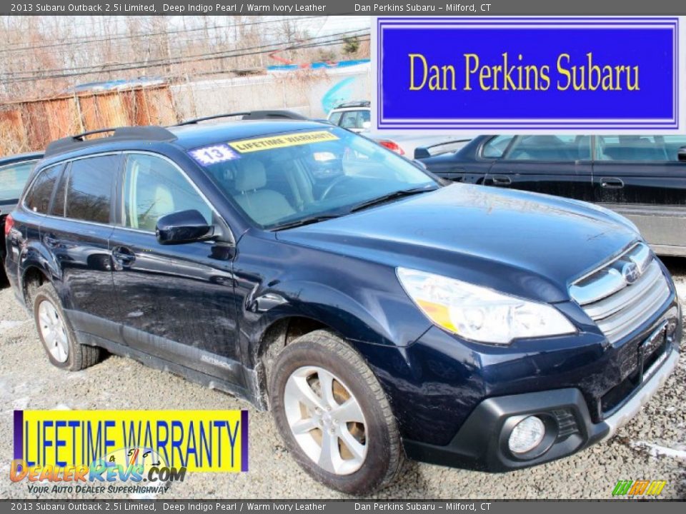 2013 Subaru Outback 2.5i Limited Deep Indigo Pearl / Warm Ivory Leather Photo #1