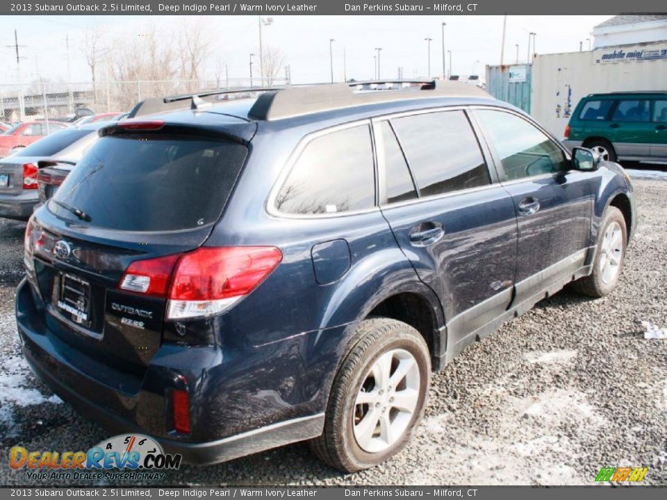2013 Subaru Outback 2.5i Limited Deep Indigo Pearl / Warm Ivory Leather Photo #4