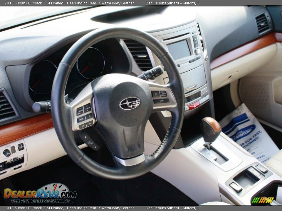 2013 Subaru Outback 2.5i Limited Deep Indigo Pearl / Warm Ivory Leather Photo #5
