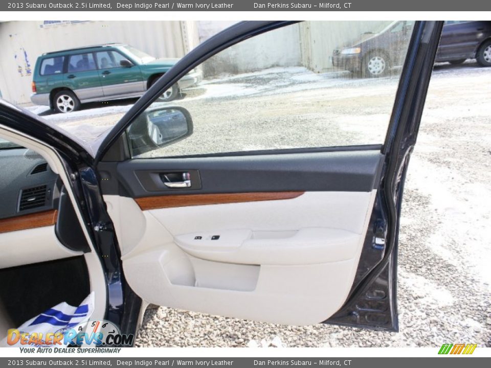 2013 Subaru Outback 2.5i Limited Deep Indigo Pearl / Warm Ivory Leather Photo #15