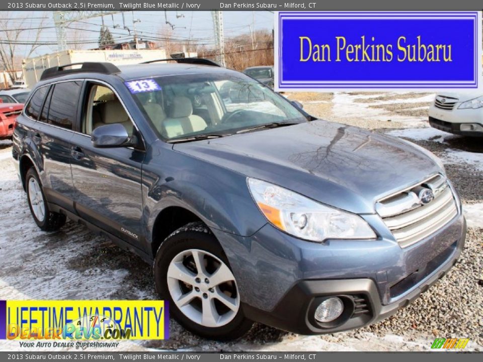 2013 Subaru Outback 2.5i Premium Twilight Blue Metallic / Ivory Photo #1