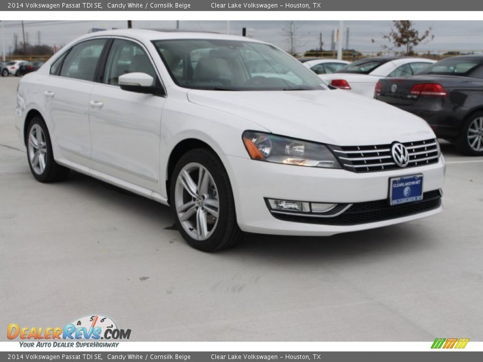 2014 Volkswagen Passat TDI SE Candy White / Cornsilk Beige Photo #1