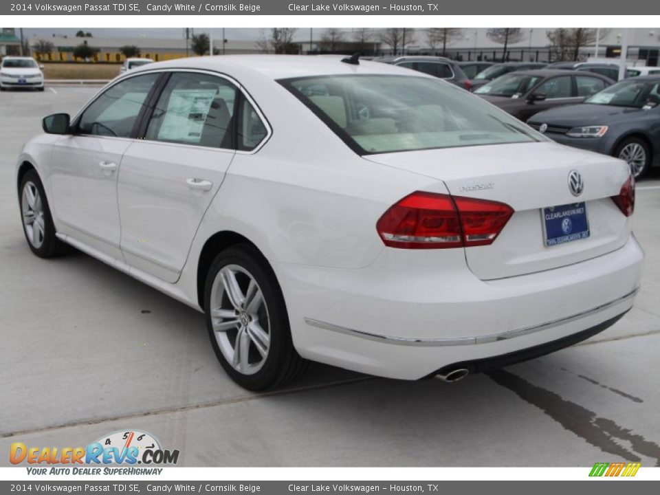 2014 Volkswagen Passat TDI SE Candy White / Cornsilk Beige Photo #11