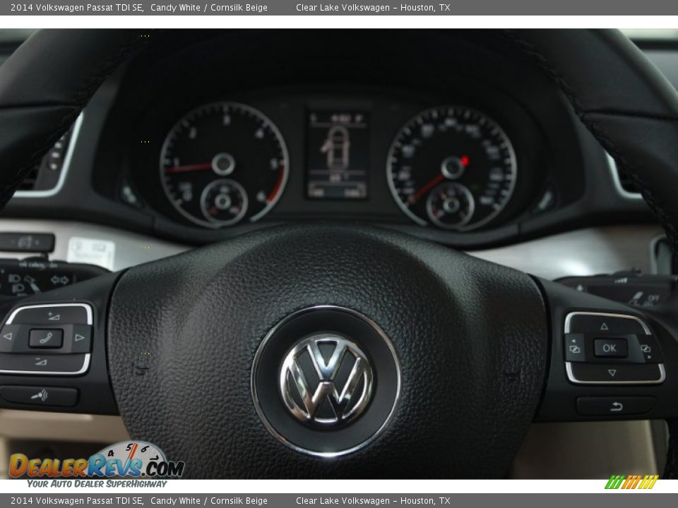 2014 Volkswagen Passat TDI SE Candy White / Cornsilk Beige Photo #26