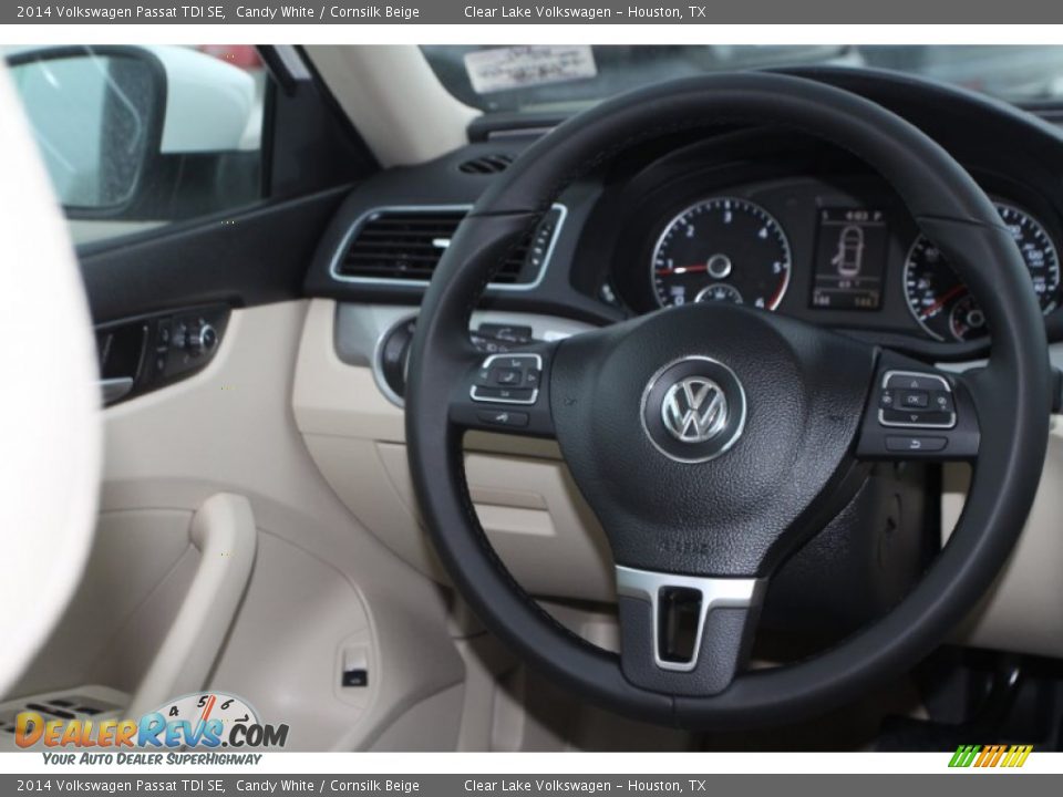 2014 Volkswagen Passat TDI SE Candy White / Cornsilk Beige Photo #31