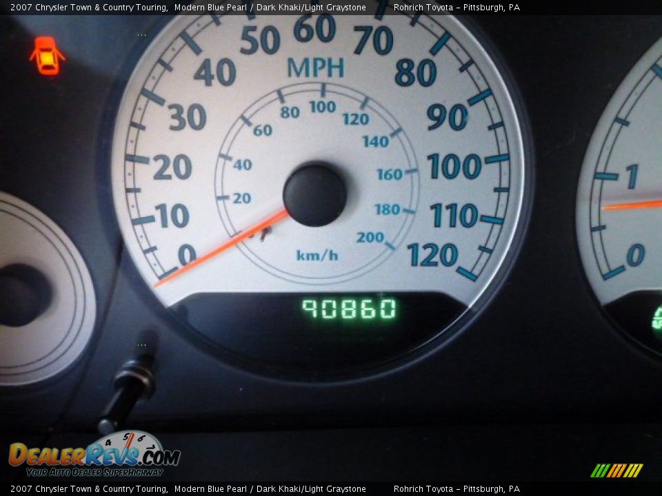 2007 Chrysler Town & Country Touring Modern Blue Pearl / Dark Khaki/Light Graystone Photo #9