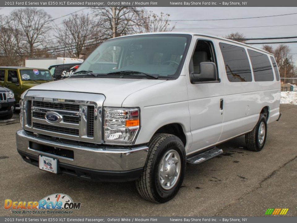 2013 Ford E Series Van E350 XLT Extended Passenger Oxford White / Medium Flint Photo #1