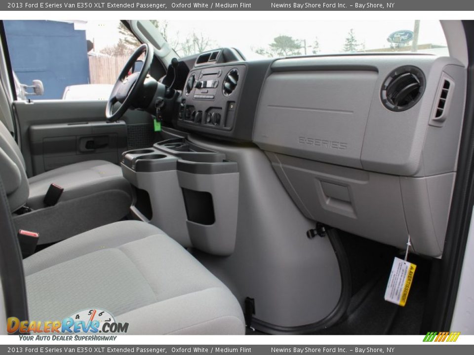 2013 Ford E Series Van E350 XLT Extended Passenger Oxford White / Medium Flint Photo #9
