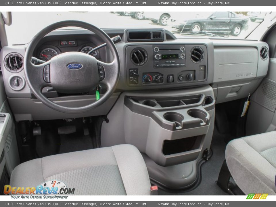 2013 Ford E Series Van E350 XLT Extended Passenger Oxford White / Medium Flint Photo #16