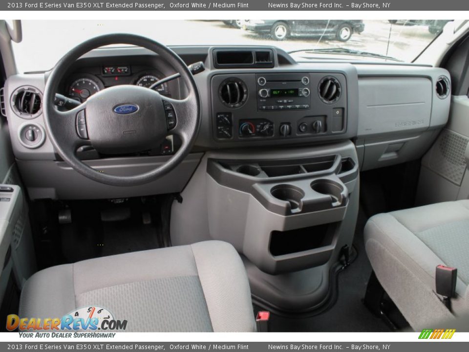 2013 Ford E Series Van E350 XLT Extended Passenger Oxford White / Medium Flint Photo #16