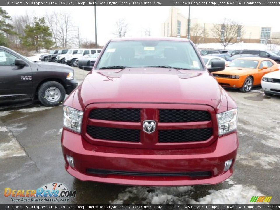2014 Ram 1500 Express Crew Cab 4x4 Deep Cherry Red Crystal Pearl / Black/Diesel Gray Photo #3