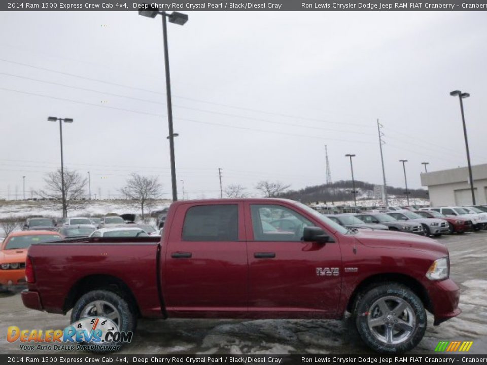 2014 Ram 1500 Express Crew Cab 4x4 Deep Cherry Red Crystal Pearl / Black/Diesel Gray Photo #5