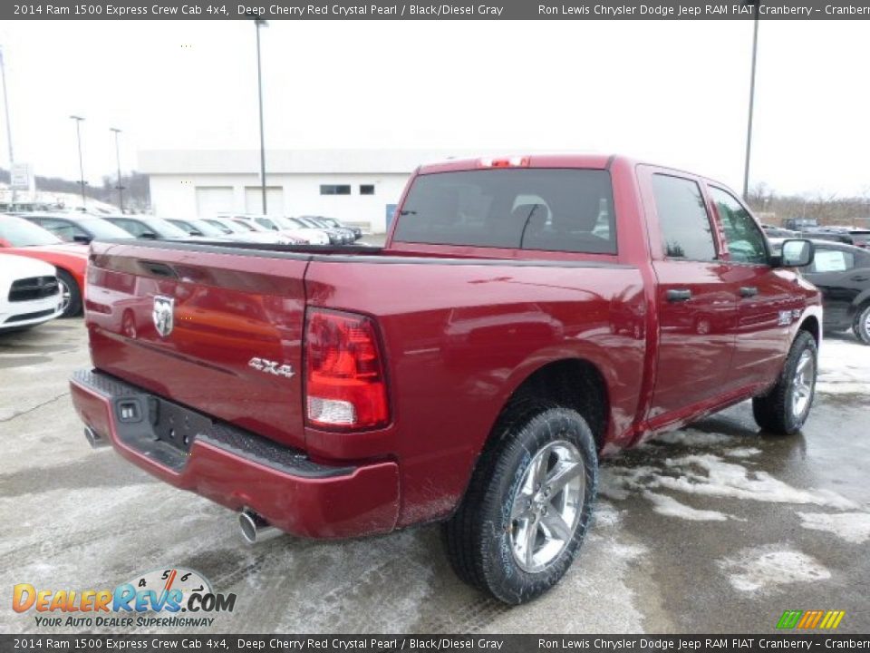 2014 Ram 1500 Express Crew Cab 4x4 Deep Cherry Red Crystal Pearl / Black/Diesel Gray Photo #6