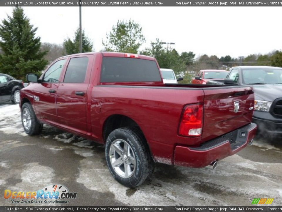 2014 Ram 1500 Express Crew Cab 4x4 Deep Cherry Red Crystal Pearl / Black/Diesel Gray Photo #8