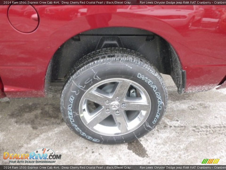 2014 Ram 1500 Express Crew Cab 4x4 Deep Cherry Red Crystal Pearl / Black/Diesel Gray Photo #9