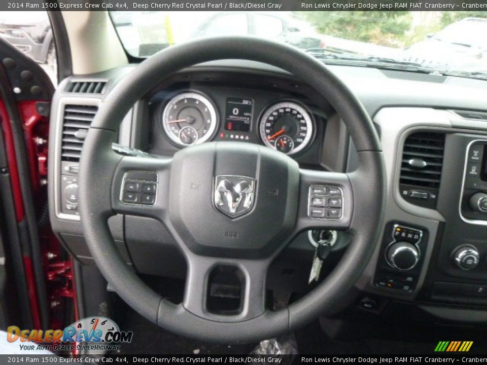 2014 Ram 1500 Express Crew Cab 4x4 Deep Cherry Red Crystal Pearl / Black/Diesel Gray Photo #19