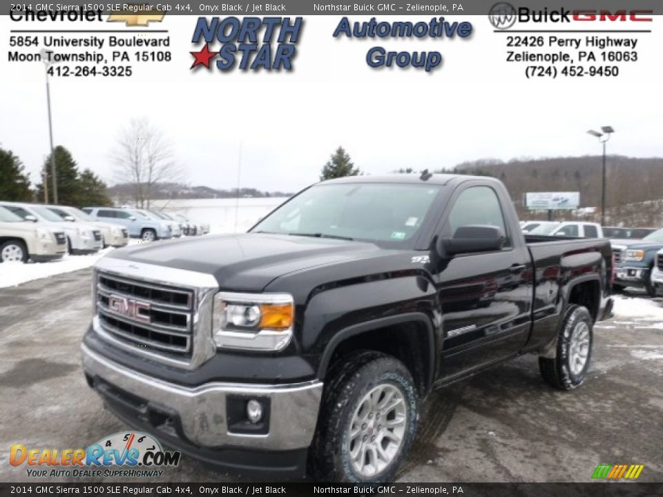 2014 GMC Sierra 1500 SLE Regular Cab 4x4 Onyx Black / Jet Black Photo #1