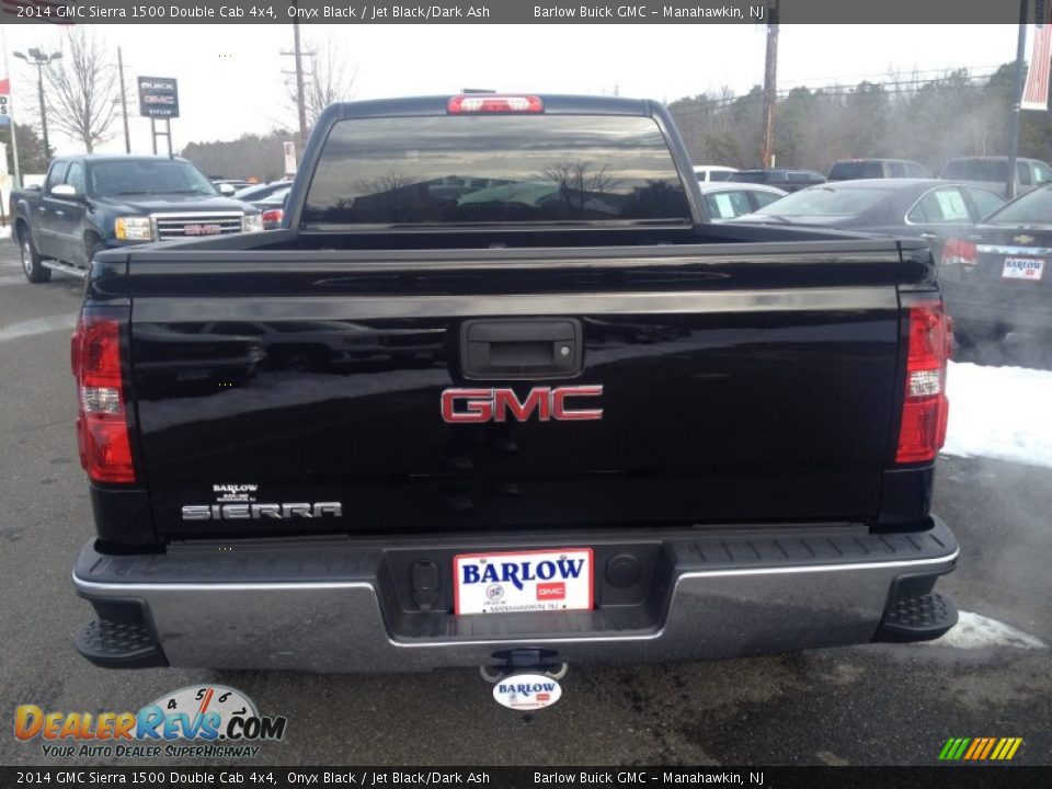 2014 GMC Sierra 1500 Double Cab 4x4 Onyx Black / Jet Black/Dark Ash Photo #5