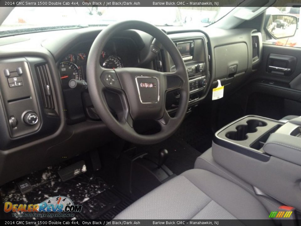 2014 GMC Sierra 1500 Double Cab 4x4 Onyx Black / Jet Black/Dark Ash Photo #7