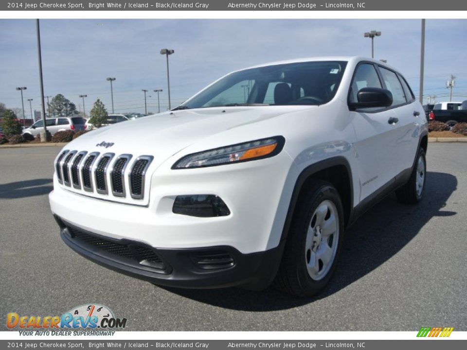 2014 Jeep Cherokee Sport Bright White / Iceland - Black/Iceland Gray Photo #1