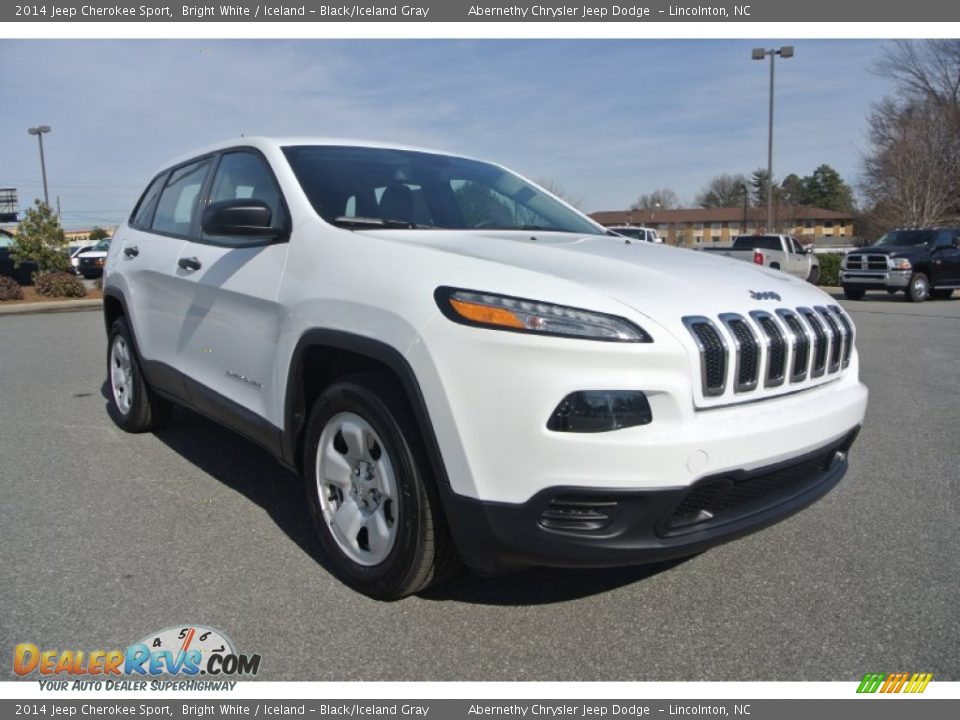2014 Jeep Cherokee Sport Bright White / Iceland - Black/Iceland Gray Photo #2