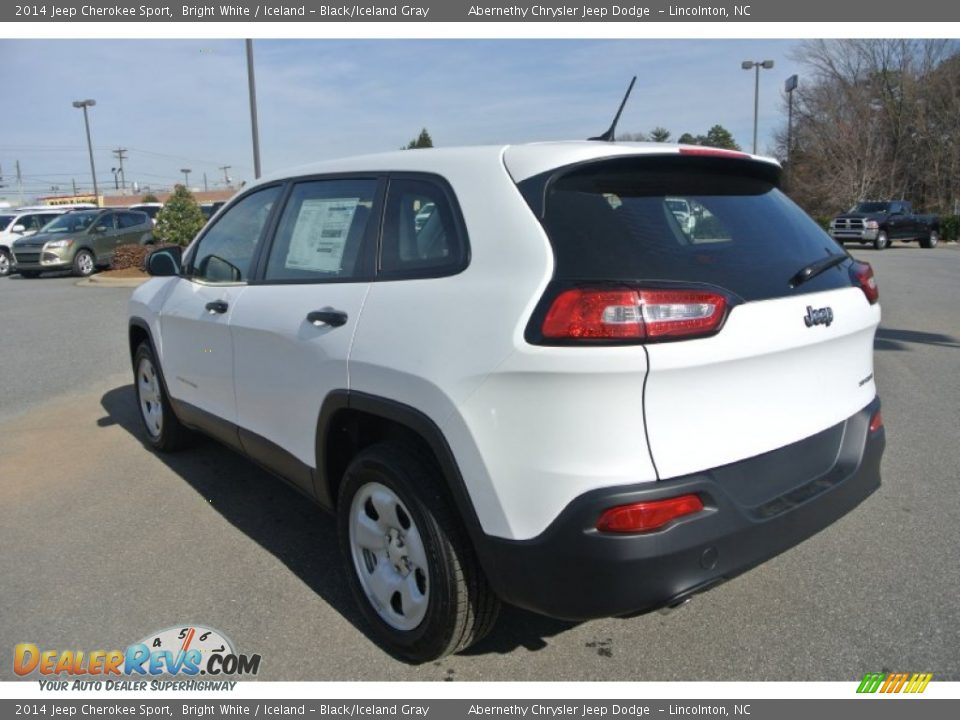 2014 Jeep Cherokee Sport Bright White / Iceland - Black/Iceland Gray Photo #4