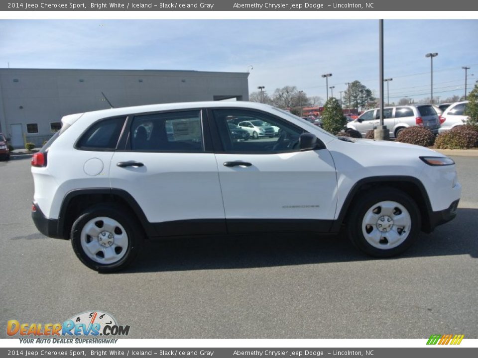 2014 Jeep Cherokee Sport Bright White / Iceland - Black/Iceland Gray Photo #6