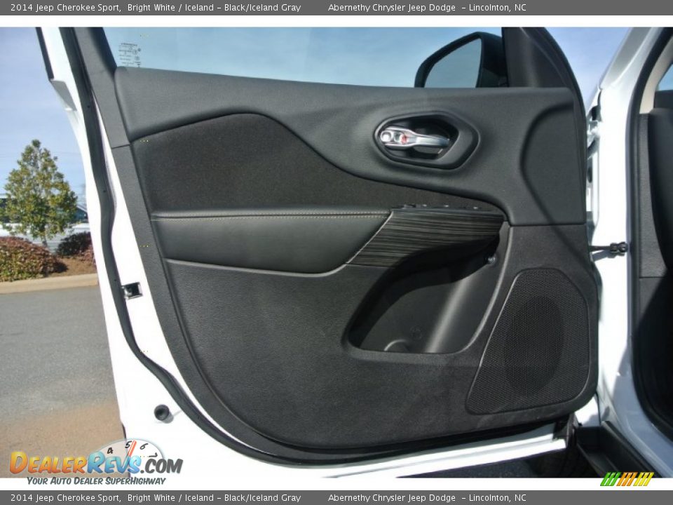 2014 Jeep Cherokee Sport Bright White / Iceland - Black/Iceland Gray Photo #7