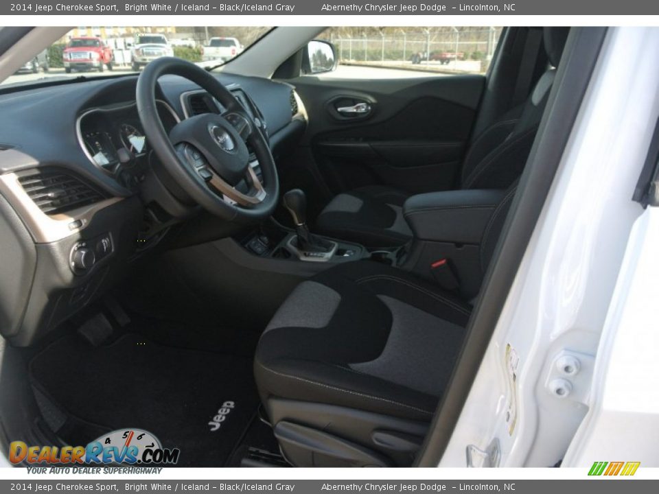 2014 Jeep Cherokee Sport Bright White / Iceland - Black/Iceland Gray Photo #9
