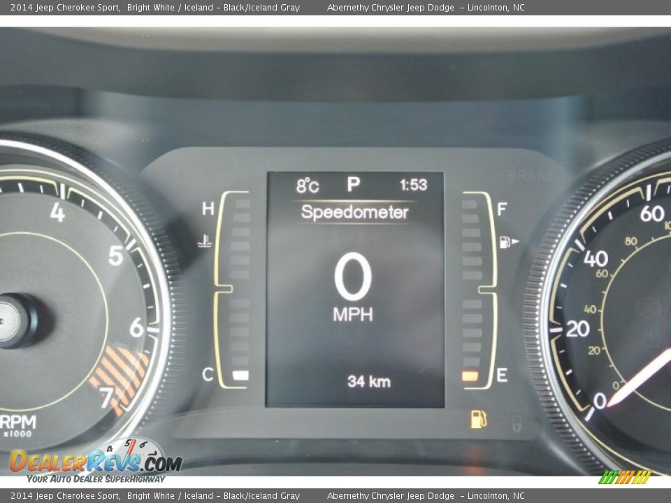 2014 Jeep Cherokee Sport Bright White / Iceland - Black/Iceland Gray Photo #14