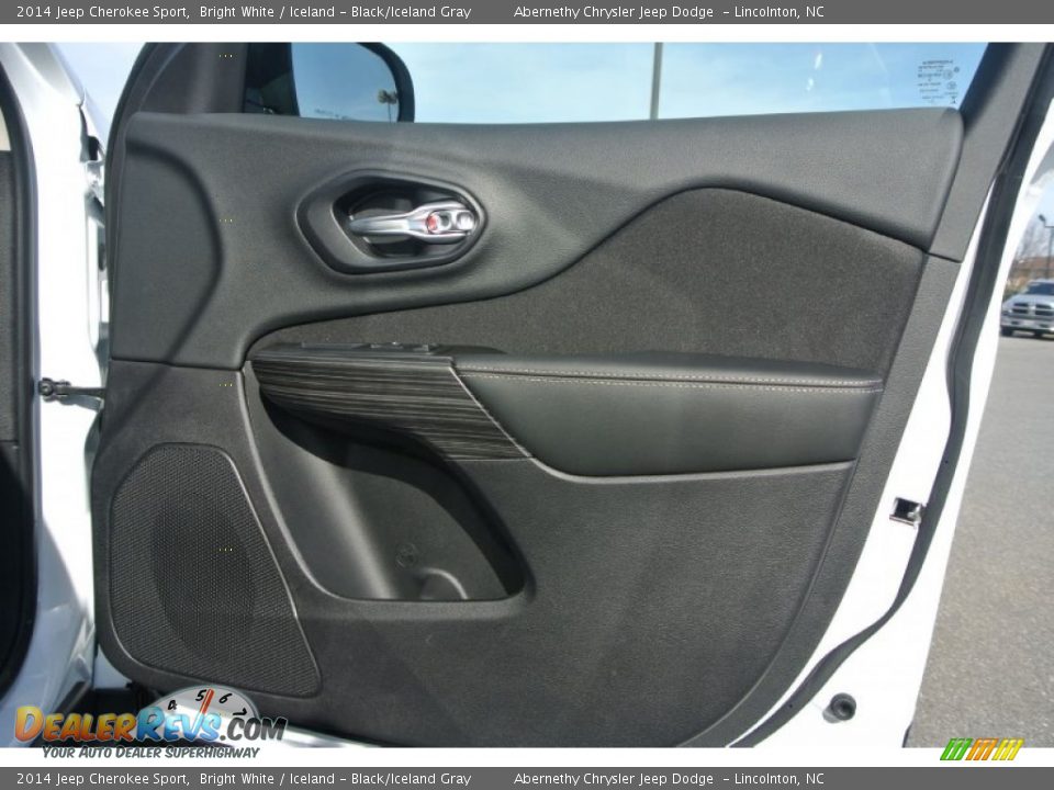 2014 Jeep Cherokee Sport Bright White / Iceland - Black/Iceland Gray Photo #19