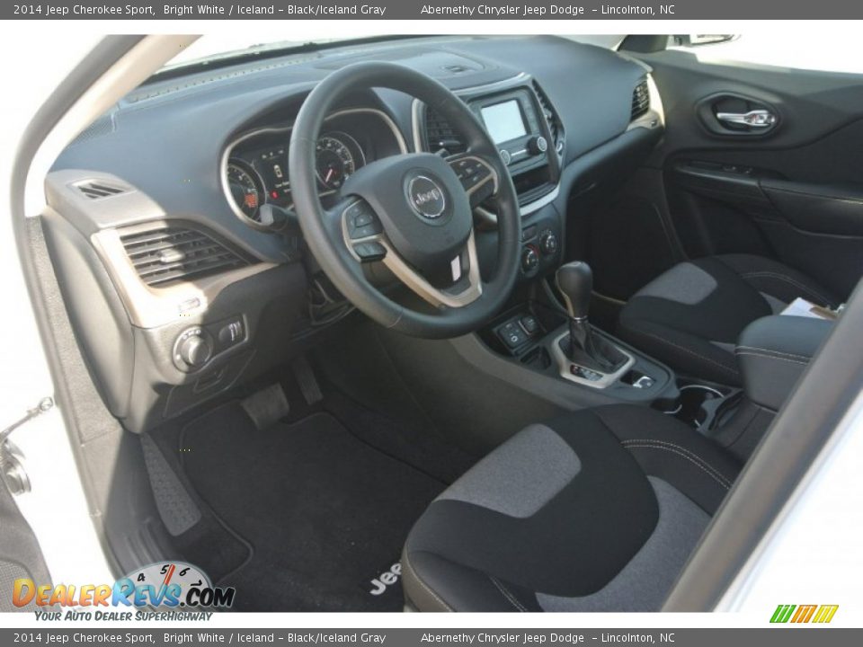 2014 Jeep Cherokee Sport Bright White / Iceland - Black/Iceland Gray Photo #22
