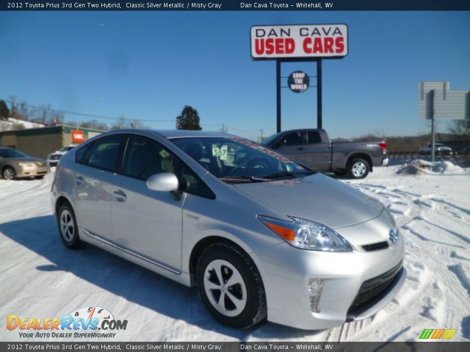 2012 Toyota Prius 3rd Gen Two Hybrid Classic Silver Metallic / Misty Gray Photo #1