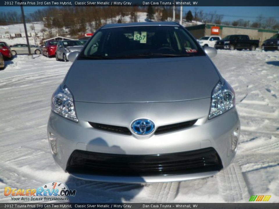 2012 Toyota Prius 3rd Gen Two Hybrid Classic Silver Metallic / Misty Gray Photo #2