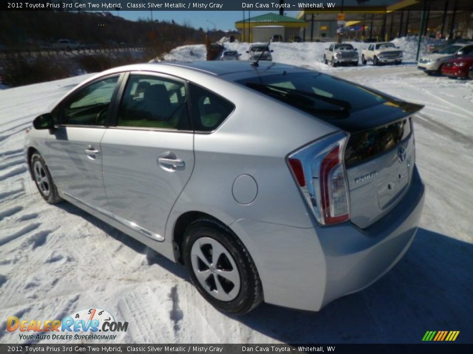 2012 Toyota Prius 3rd Gen Two Hybrid Classic Silver Metallic / Misty Gray Photo #5