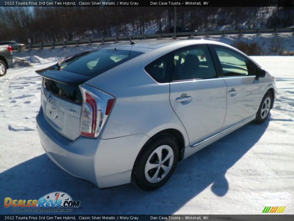 2012 Toyota Prius 3rd Gen Two Hybrid Classic Silver Metallic / Misty Gray Photo #6
