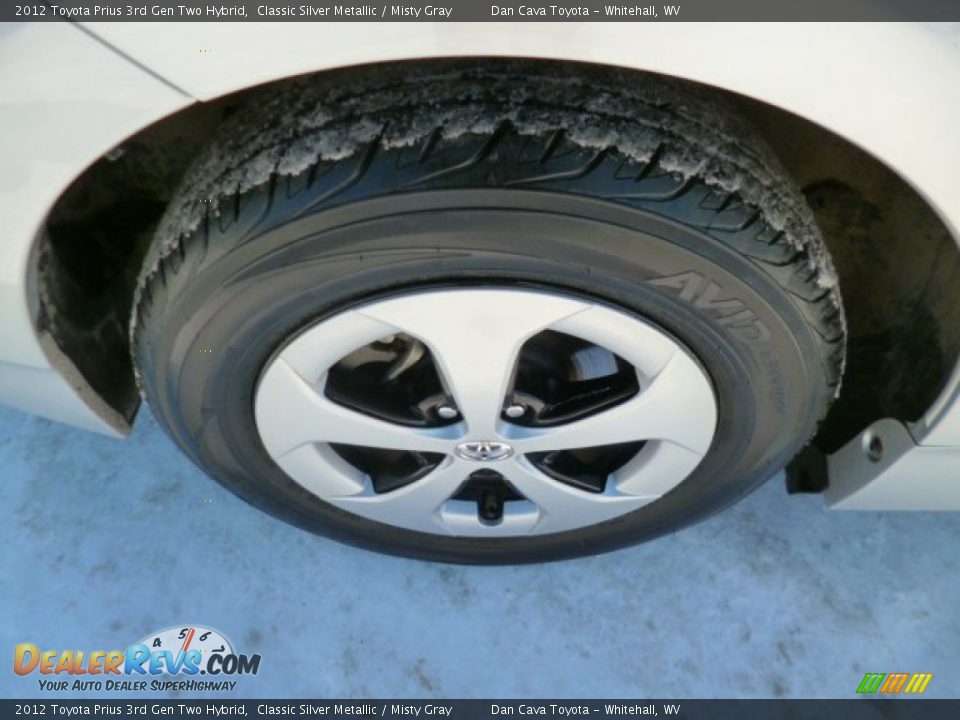 2012 Toyota Prius 3rd Gen Two Hybrid Classic Silver Metallic / Misty Gray Photo #7