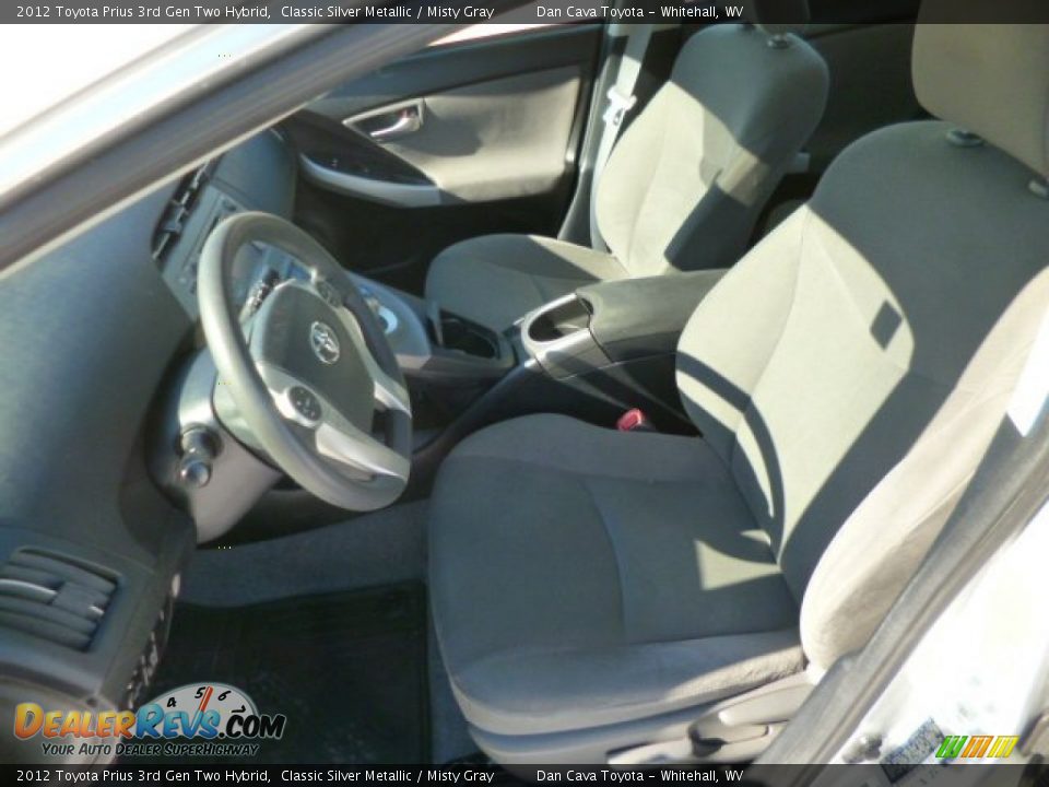 2012 Toyota Prius 3rd Gen Two Hybrid Classic Silver Metallic / Misty Gray Photo #11