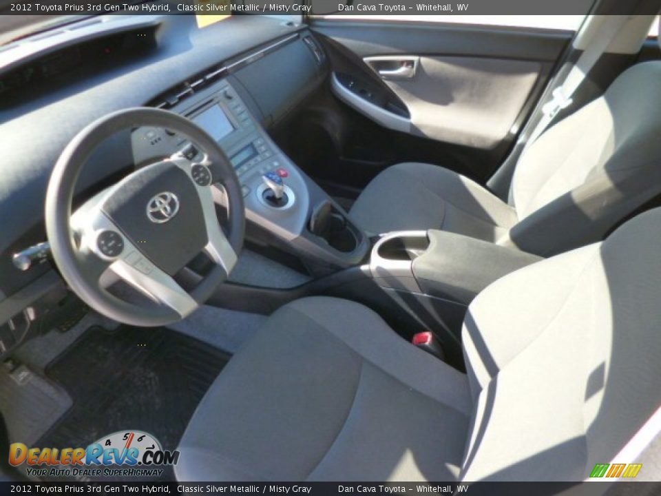 2012 Toyota Prius 3rd Gen Two Hybrid Classic Silver Metallic / Misty Gray Photo #12