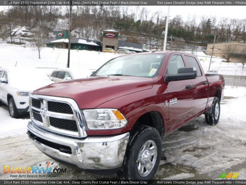 2014 Ram 2500 Tradesman Crew Cab 4x4 Deep Cherry Red Crystal Pearl / Black/Diesel Gray Photo #1