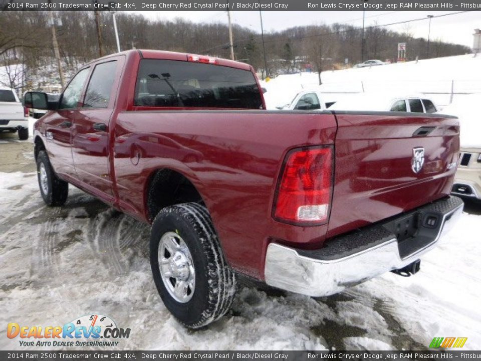 2014 Ram 2500 Tradesman Crew Cab 4x4 Deep Cherry Red Crystal Pearl / Black/Diesel Gray Photo #3