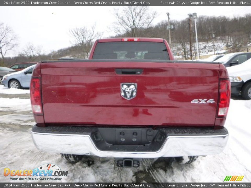 2014 Ram 2500 Tradesman Crew Cab 4x4 Deep Cherry Red Crystal Pearl / Black/Diesel Gray Photo #4