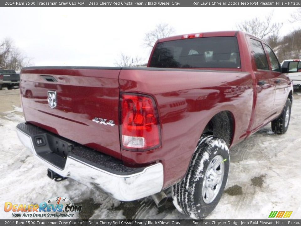 2014 Ram 2500 Tradesman Crew Cab 4x4 Deep Cherry Red Crystal Pearl / Black/Diesel Gray Photo #5
